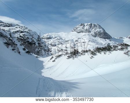 Winter Landscape Tennengebirge In Austrian Alps