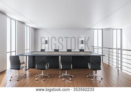 Modern Conference Room Interior. Design And Style Concept. 3d Rendering