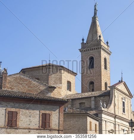 Ripatransone, Ascoli Piceno, Marches, Italy: Typical Street Of The Historic Town At Morning