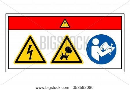 Danger Electric Shock Hazard Symbol Sign, Vector Illustration, Isolate On White Background Label. Ep