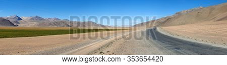 Pamir Highway Or Pamirskij Trakt. Landscape Around Pamir Highway M41 International Road, Pamir Mount