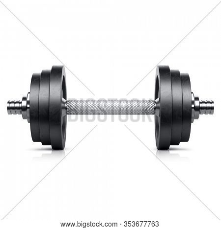 Dumbbell isolated on white background. 3d illustration