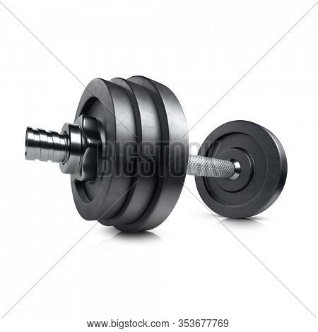 Dumbbell isolated on white background. 3d illustration