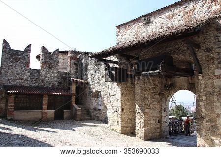 Ancient Castle In Brescia, A City In Northern Italy