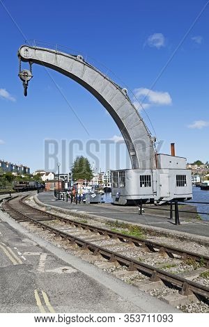 Bristol, Uk - May 12, 2012: The Fairburn Steam Crane In The City Docks. The Crane Was Built In 1878 