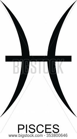 Vector Image Of Pisces Greek Zodiac Sign