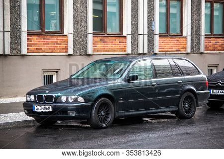 Berlin, Germany - September 11, 2013: Luxury Estate Car Bmw 5-series (e39) In The City Street.