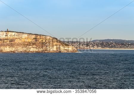 Sydney, Australia - Decmber 11, 2009: Sea Side Of North Head Cliffs At Gate Between Tasman Sea And S