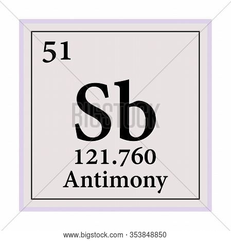 Antimony Periodic Table Of The Elements Vector Illustration Eps 10
