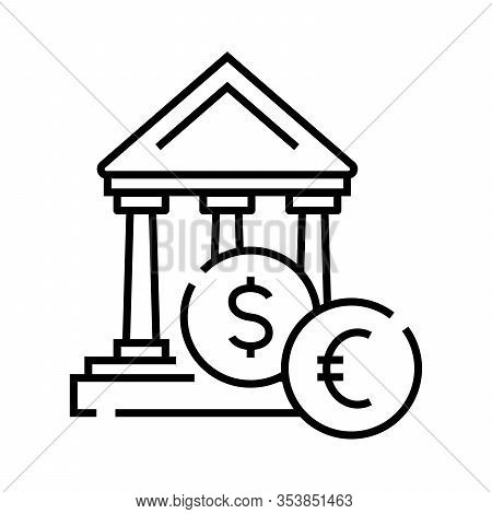 Stock Exchange Line Icon, Concept Sign, Outline Vector Illustration, Linear Symbol.