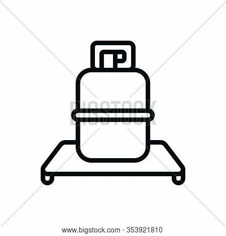 Black Line Icon For Gas Fuel Liquid Burn Lpg Compfire Flame Energy Fossile Gasoline Kitchen Dangerou