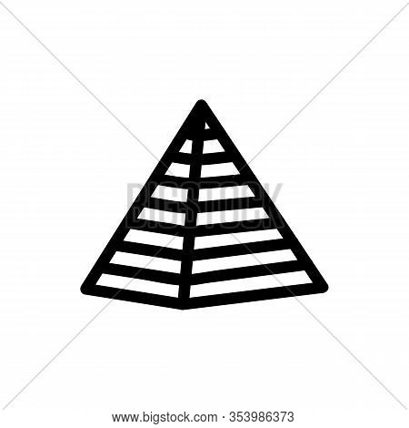 Egypt Pyramid Icon Vector. Thin Line Sign. Isolated Contour Symbol Illustration