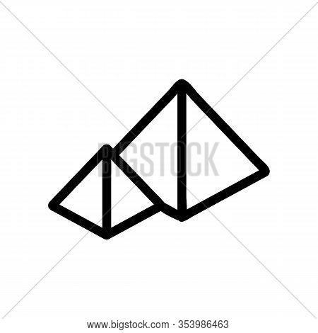 Egypt Pyramid Icon Vector. Thin Line Sign. Isolated Contour Symbol Illustration