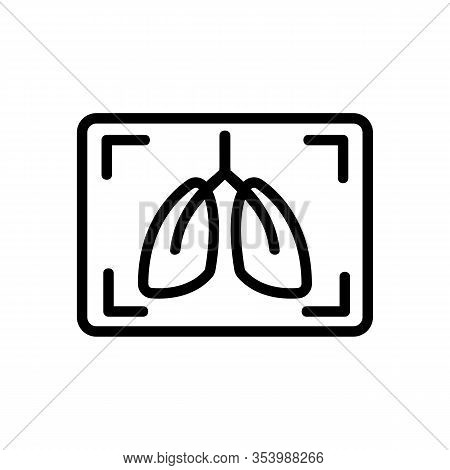 Cancer, X-ray Vector Icon. Thin Line Sign. Isolated Contour Symbol Illustration