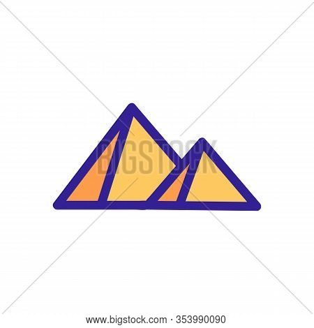 Egypt Pyramid Icon Vector. Thin Line Sign. Isolated Contour Symbol Illustration