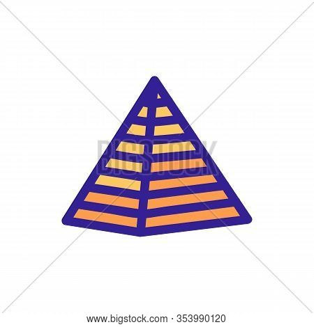 Egypt Pyramid Icon Vector. Thin Line Sign. Isolated Contour Symbol Illustration