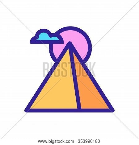Egypt Pyramid Icon Vector. Thin Line Sign. Isolated Contour Symbol Illustration