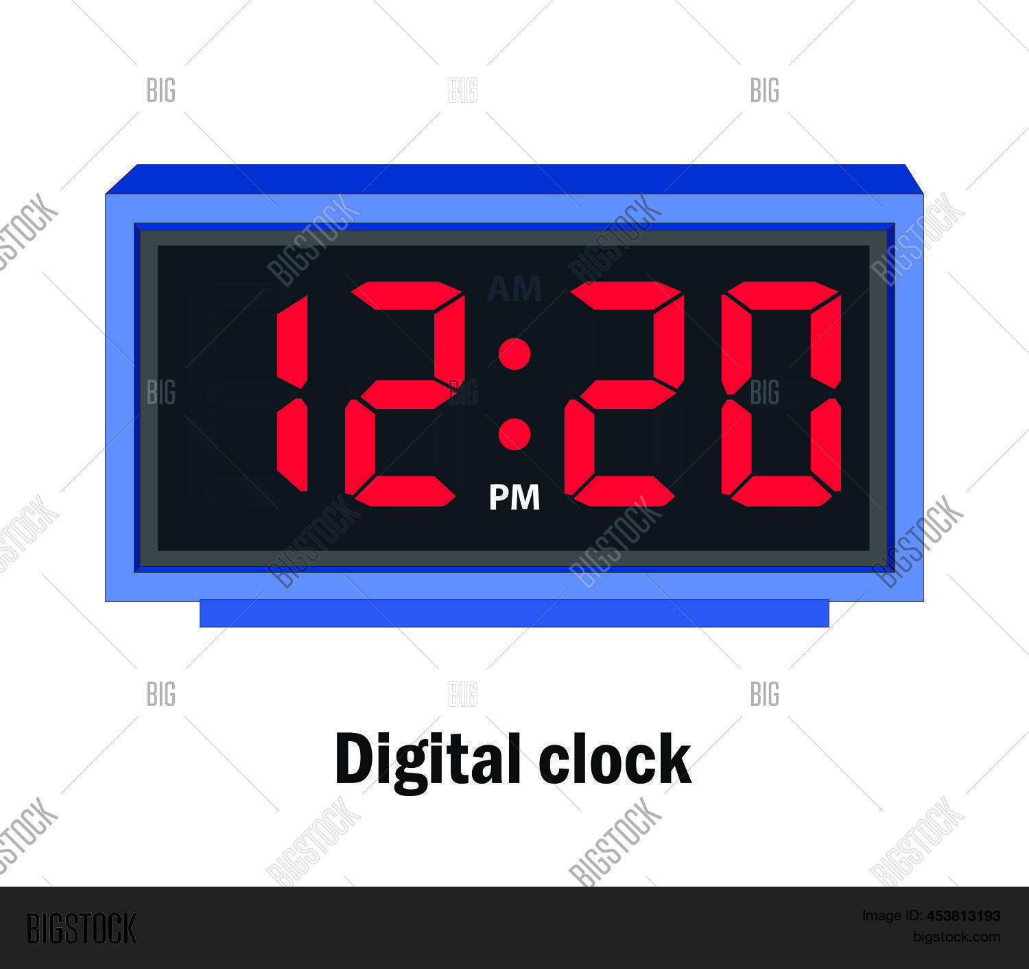 Digital Clock Time. Vector & Photo (Free Trial) Bigstock