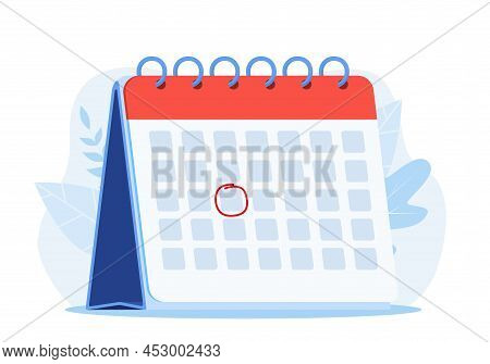 Calendar Reminder Date Spiral Icon And Red Circle, Style Simple Calendar, . Mark The Date, Holiday, 