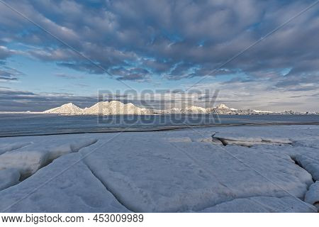 Spring Morning On Lake Peipus, Pskov Region, Russia
