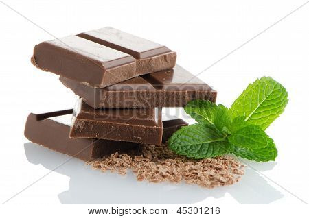 Closeup Detail Of Chocolate Parts