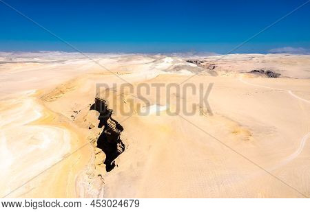 Aerial View Of The Canyon Of The Lost Or Canyon De Los Perdidos In Ica, Peru