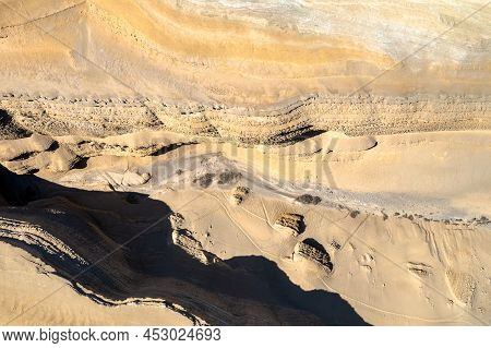 Aerial View Of The Canyon Of The Lost Or Canyon De Los Perdidos In Ica, Peru