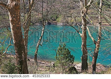 Landscape Of Lake Tsivlou Achaia Peloponnese Greece