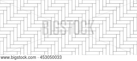 Vintage Herringbone Wooden Floor Seamless Pattern. Parquet Or Laminate Design Texture. White Herring