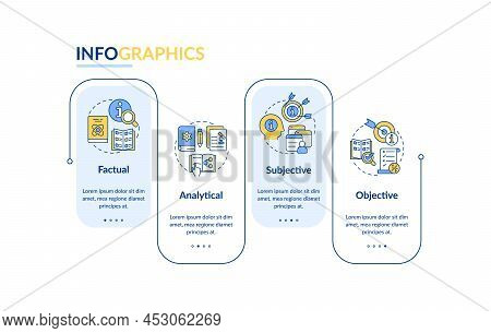 Information Kinds Rectangle Infographic Template. Subjective Type. Data Visualization With 4 Steps. 
