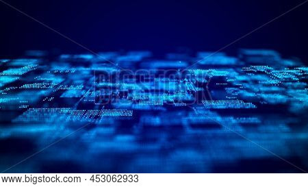 Abstract Digital Background. Big Data Code Matrix. 3d