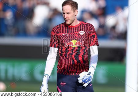 Bergamo, Italy. 14 April 20220. Peter Gulacsi Of Rb Leipzig  During During The Uefa Europa League Qu