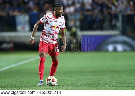 Bergamo, Italy. 14 April 20220. Christopher Nkunku Of Rb Leipzig  During During The Uefa Europa Leag