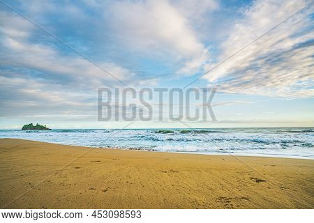 Sunrise At Playa Cocles, Beautiful Tropical Caribbean Beach, Puerto Viejo, Costa Rica East Coast And