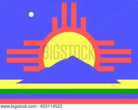 The Flag Of The City Of Roswell In New Mexico Usa