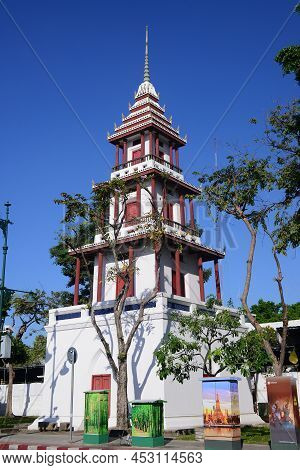 Bangkok, Thailand-march 29, 2022 : Drum Tower Is A Historic Building Constructed In1782, The Three-s