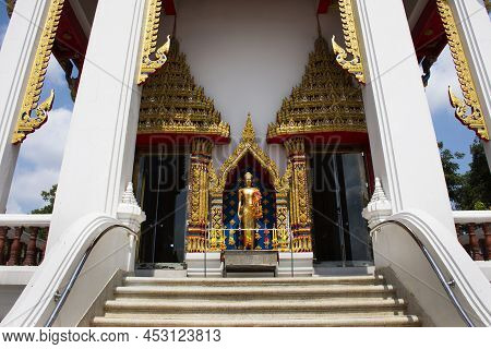 Ancient Buddha Statue In Antique Old Ubosot  Church For Thai People Travelers Travel Visit Respect P