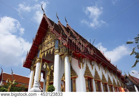 Ancient Architecture Antique Building Ubosot Church For Thai People Travelers Travel Visit Respect P