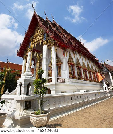Ancient Architecture Antique Building Ubosot For Thai People Travelers Travel Visit Respect Praying 