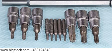 Sets Of The Interchangeable Torx Bits Different Sizes For Mini Screwdriver And Common Screwdriver On