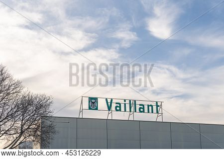 Palma De Mallorca, Spain; April 08 2022: Main Facade Of The Multinational Boiler Company Vaillant. P