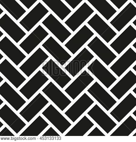 Herringbone Parquet Laminate Floor Wall Texture. Vintage Herringbone Wooden Floor Seamless Pattern