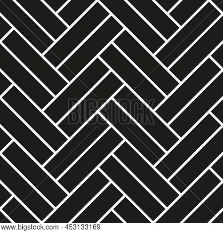 Herringbone Parquet Laminate Floor Wall Texture. Vintage Herringbone Wooden Floor Seamless Pattern