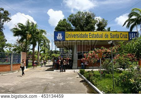 Ilheus, Bahia, Brazil - January 10, 2011: Facade Of The State University Of Santa Cruz - Uesc In The