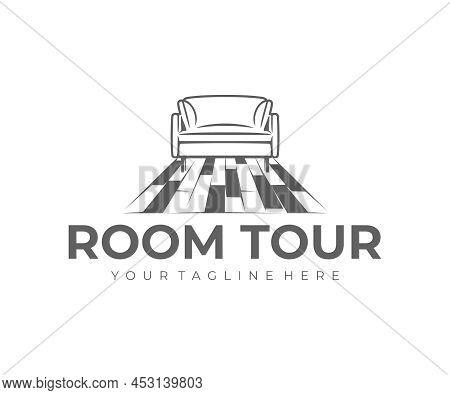 Room Tour, Interior, Sofa And Laminate Floor, Logo Design. Home Interior, Furniture, Living Room And