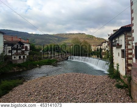 Elizondo. Views Of The Municipality Of Elizondo, In The Baztán Valley Next To The Bidasoa River. Pho