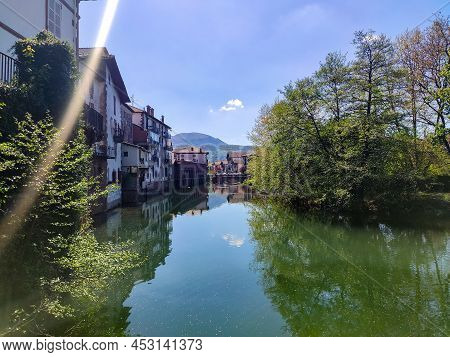 Elizondo. Views Of The Municipality Of Elizondo, In The Baztán Valley Next To The Bidasoa River. Pho