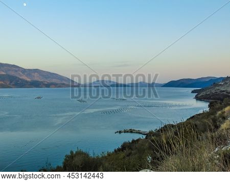 Mussel Farming At Butrint Lake, Ksamil - Albania.