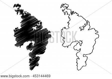 Vardo Island (republic Of Finland, Aland Islands) Map Vector Illustration, Scribble Sketch Vardö Map