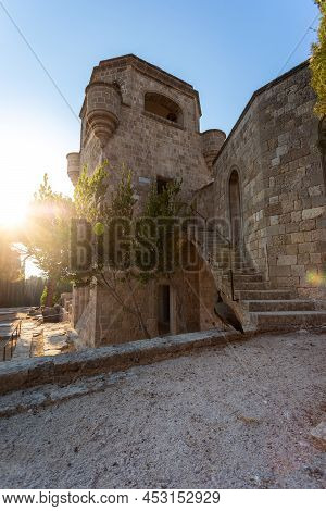 The Territory Of Filerimos Monastery On The Island Of Rhodes In Greece